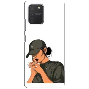 Силіконовый Чохол на Samsung Galaxy S10 Lite з картинкой Модных девушек (У зеленому)