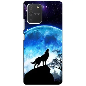 Чехол с Волком на Samsung Galaxy S10 Lite (Воет на луну)