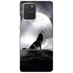 Чехол с Волком на Samsung Galaxy S10 Lite (Волк и луна)