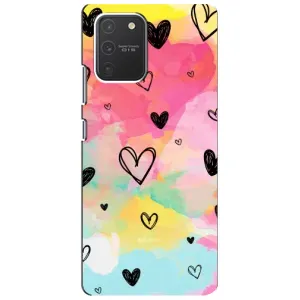 Чехлы с тематикой "Маленькие Сердечки" на Samsung Galaxy S10 Lite (Яркие сердечки)