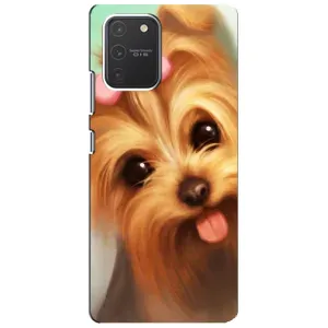 Чехол (ТПУ) Милые собачки для Samsung Galaxy S10 Lite (Йоршенский терьер)
