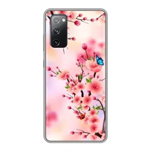Чехол с принтом САКУРЫ на Samsung Galaxy S20 FE (Бабочки на сакуре)