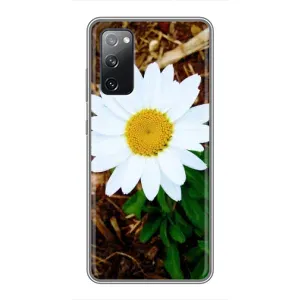 Чехол с ромашками на Samsung Galaxy S20 FE (Белая ромашка)