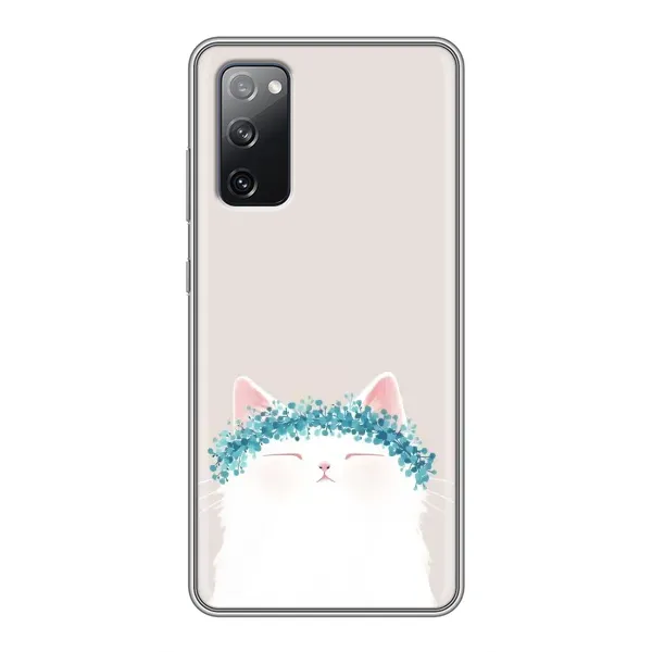 Чехол с рисунком «Белый котик» для Samsung Galaxy S20 FE Чехол с рисунком «Белый котик» для Samsung Galaxy S20 FE