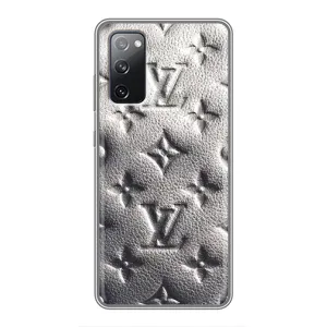 Текстурный Чехол Louis Vuitton для Самсунг С20 ФЕ (Бежевый ЛВ)