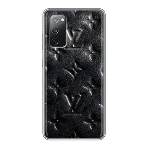 Текстурный Чехол Louis Vuitton для Самсунг С20 ФЕ (Черный ЛВ)