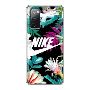 Силиконовый Чехол на Samsung Galaxy S20 FE с картинкой Nike (Цветочный Nike)