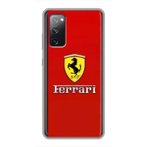 Силиконовый бампер с картинкой машины на Samsung Galaxy S20 FE (Ferrari Logo)