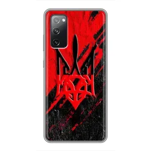 Чехлы УПА (Красно-Чёрный) на Samsung Galaxy S20 FE (Герб в цвете УПА)