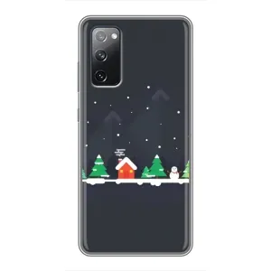Силиконовый бампер на рождество для Samsung Galaxy S20 FE (Город зимний)