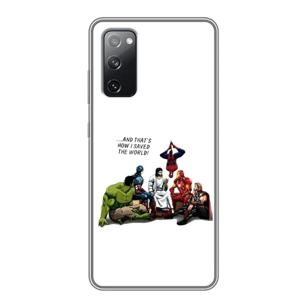 Чехол с рисунком «Иисус супергерой» для Samsung Galaxy S20 FE Чехол с рисунком «Иисус супергерой» для Samsung Galaxy S20 FE