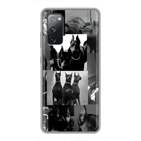 Чехол с рисунком «Коллаж Доберман» для Samsung Galaxy S20 FE Чехол с рисунком «Коллаж Доберман» для Samsung Galaxy S20 FE