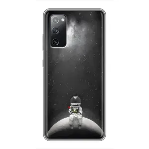 Силиконовый Чехол с принтом "Космонавты" на Samsung Galaxy S20 FE (Космонавт романтик)