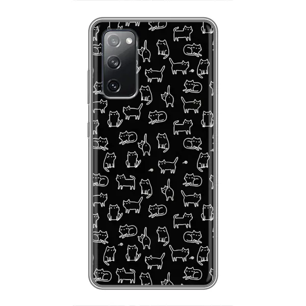 Чехол с рисунком «Котики на черном» для Samsung Galaxy S20 FE Чехол с рисунком «Котики на черном» для Samsung Galaxy S20 FE
