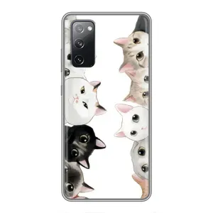 Силиконовый чехол с котиком для Samsung Galaxy S20 FE (Коты)