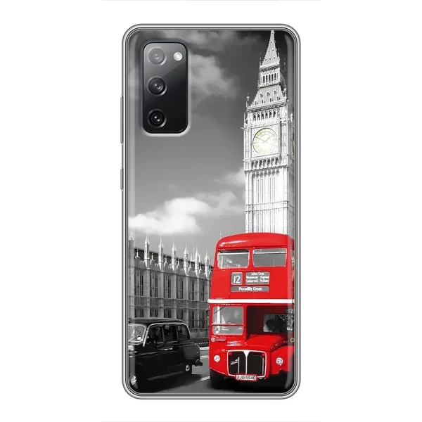Чехол с рисунком «Красный автобус» для Samsung Galaxy S20 FE