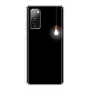 Чехол с картинками на черном фоне для Samsung Galaxy S20 FE (Лампочка)