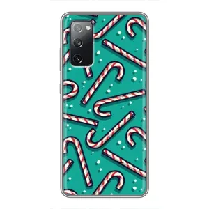 Силиконовый бампер на рождество для Samsung Galaxy S20 FE (Леденцы)