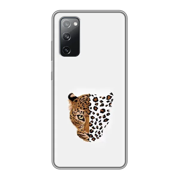 Чехол с рисунком «Леопард на белом» для Samsung Galaxy S20 FE