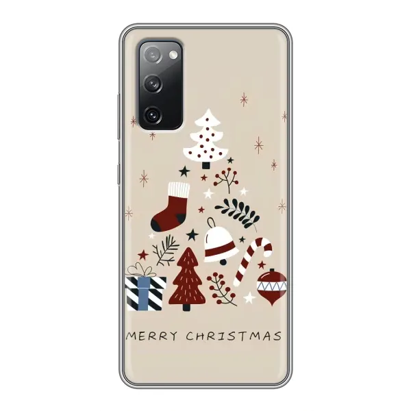 Чехол с рисунком «Merry Christmas» для Samsung Galaxy S20 FE Чехол с рисунком «Merry Christmas» для Samsung Galaxy S20 FE