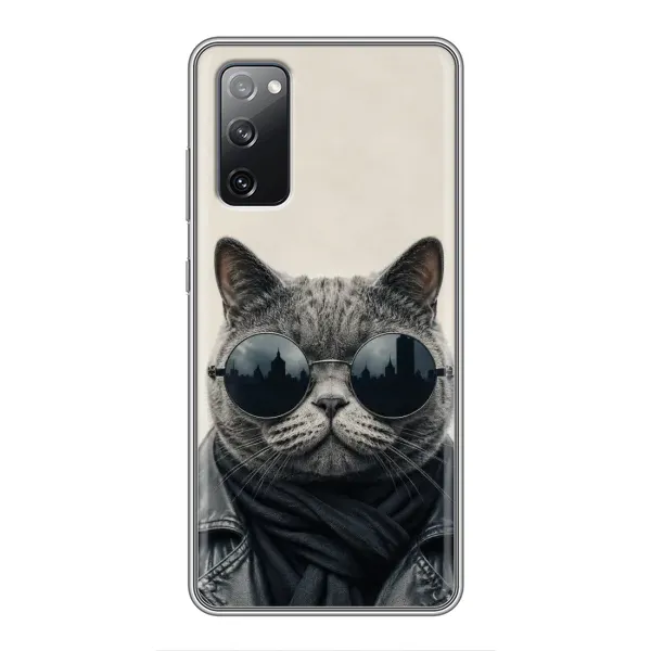 Чехол с рисунком «Модный кот» для Samsung Galaxy S20 FE Чехол с рисунком «Модный кот» для Samsung Galaxy S20 FE