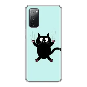 Силиконовый чехол с котиком для Samsung Galaxy S20 FE (Падающий кот)