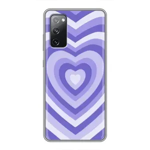 Чехлы с тематикой "Маленькие Сердечки" на Samsung Galaxy S20 FE (Сердце фиолет)