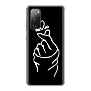Чехлы (Знак сердечка) на Samsung Galaxy S20 FE (Сердце на черном)