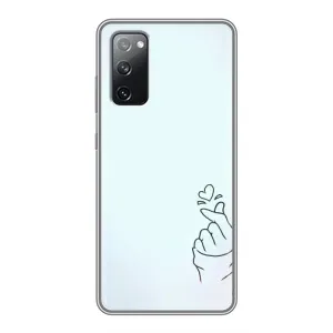 Чехлы (Знак сердечка) на Samsung Galaxy S20 FE (Сердце на голубом)
