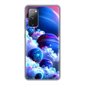 Чехлы КОСМОС для Samsung Galaxy S20 FE (Синие планеты)