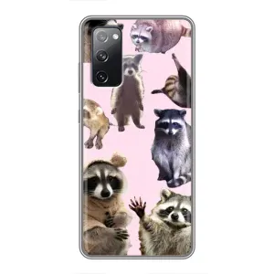 Силиконовый Чехол с Енотами на Samsung Galaxy S20 FE (Смешные Еноты)