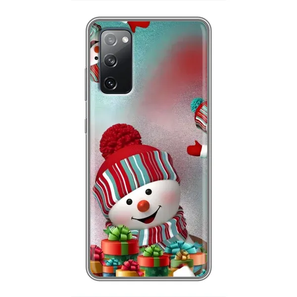 Чехол с рисунком «Снеговик в шапке» для Samsung Galaxy S20 FE