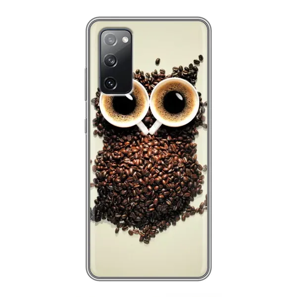 Чехол с рисунком «Сова с зерен кофе» для Samsung Galaxy S20 FE