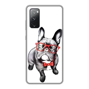 Бампер для Samsung Galaxy S20 FE с картинкой "Песики" (В очках)