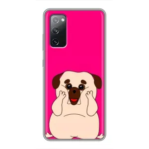 Чехол (ТПУ) Милые собачки для Samsung Galaxy S20 FE (Веселый Мопсик)