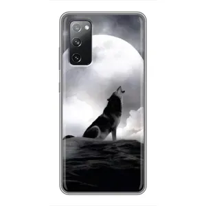 Чехол с Волком на Samsung Galaxy S20 FE (Волк и луна)