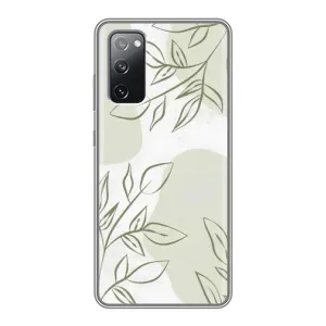 Чехол цветочный дизайн для Samsung Galaxy S20 FE (Зелёный дизайн)