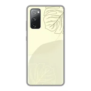 Чехол цветочный дизайн для Samsung Galaxy S20 FE (Зелёный фон)