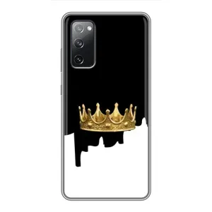 Чохол (Корона на чорному фоні) для Самсунг С20 ФЕ (Золота корона)