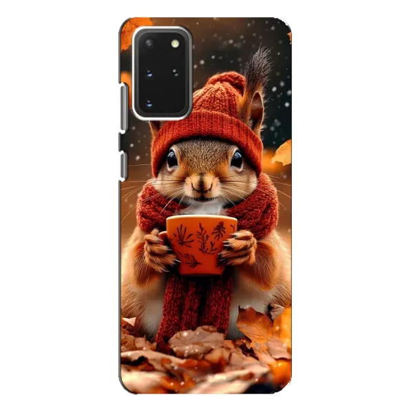 Чехол с рисунком «Белка с кофе» для Samsung Galaxy S20 Plus Чехол с рисунком «Белка с кофе» для Samsung Galaxy S20 Plus