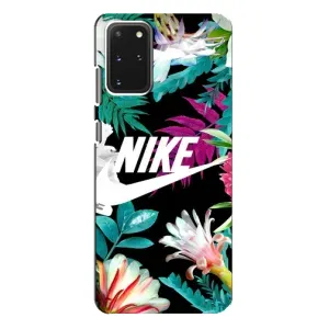 Силиконовый Чехол на Samsung Galaxy S20 Plus с картинкой Nike (Цветочный Nike)