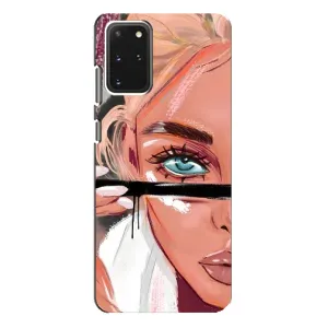 Силіконовый Чохол на Samsung Galaxy S20 Plus з картинкой Модных девушек (Дівчина та вії)