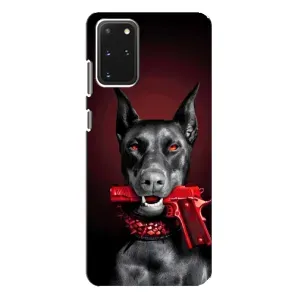 Чехол ДОБЕРМАН для Samsung Galaxy S20 Plus (Доберман злой)