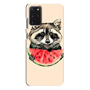 Силиконовый Чехол с Енотами на Samsung Galaxy S20 Plus (Енот)