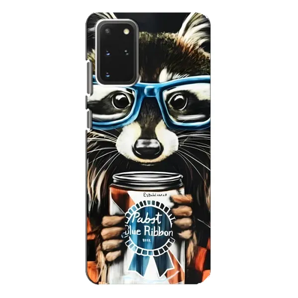 Чехол с рисунком «Енот в очках» для Samsung Galaxy S20 Plus Чехол с рисунком «Енот в очках» для Samsung Galaxy S20 Plus