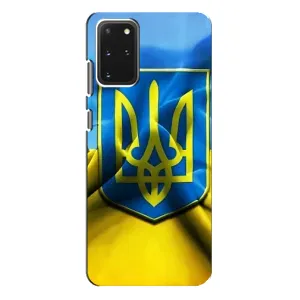 Чехол с картинкой (Патриотический ГЕРБ) на Samsung Galaxy S20 Plus (Герб и Флаг Украины)
