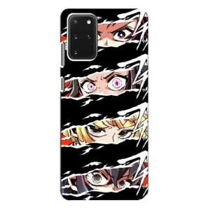Силиконовые чехлы с глазами Anime для Самсунг С20 Плюс (Глаза на чорном)