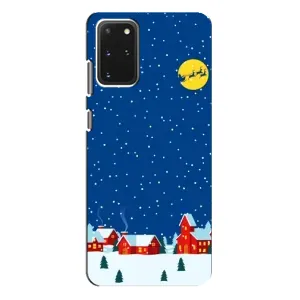 Силіконовий бампер на різдво для Samsung Galaxy S20 Plus (Місто в снігу)