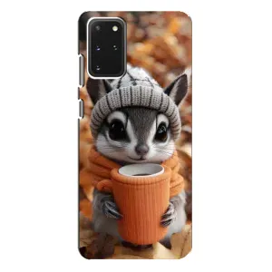 Печатный чехол «Зверята с кофе» для Samsung Galaxy S20 Plus (Грызунчик с кофе)
