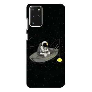 Силиконовый Чехол с принтом "Космонавты" на Samsung Galaxy S20 Plus (Космонавт на рыбалке)